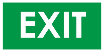 B30 exit (пластик, 300х150 мм) - Знаки безопасности - Вспомогательные таблички - Интернет магазин - все для техники безопасности, охраны труда, пожарной безопасности - стенды, дорожные знаки, плакаты. Доставка по России